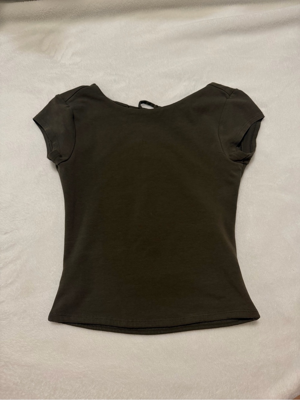 Garage Olive Green Cap Sleeve Tee